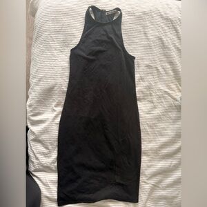 Vintage Acne Black Halter Midi Dress by